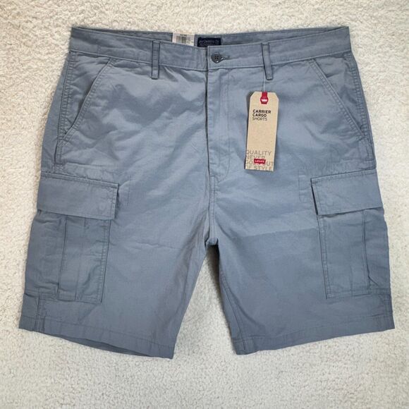 Levi's Other - Levis Carrier Cargo Shorts Men Size 38 Gray Pockets Ripstop 100% Cotton Casual